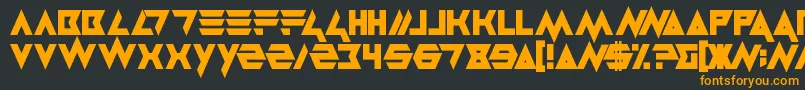 Masterblast Font – Orange Fonts on Black Background