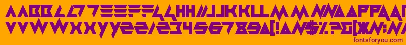 Masterblast Font – Purple Fonts on Orange Background