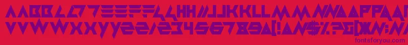 Masterblast Font – Purple Fonts on Red Background
