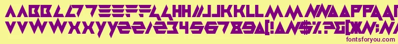 Masterblast Font – Purple Fonts on Yellow Background