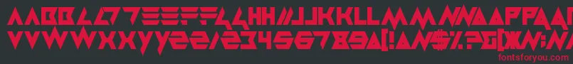 フォントMasterblast – 黒い背景に赤い文字