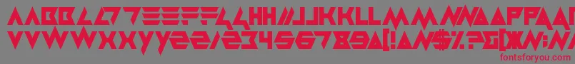 フォントMasterblast – 赤い文字の灰色の背景