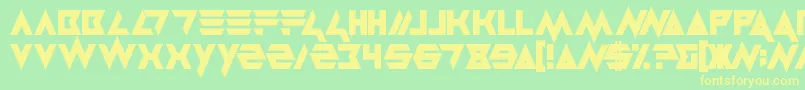 Masterblast Font – Yellow Fonts on Green Background