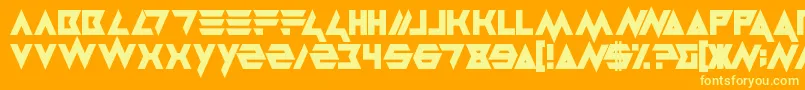 Masterblast Font – Yellow Fonts on Orange Background