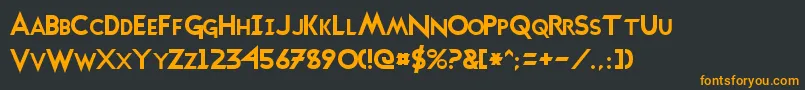 TransmetalsNormal Font – Orange Fonts on Black Background