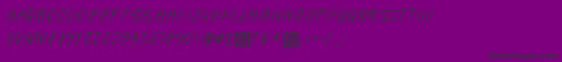 フォントWindyIndigo – 紫の背景に黒い文字