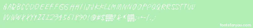 WindyIndigo Font – White Fonts on Green Background