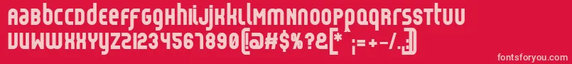 ReflexBlack Font – Pink Fonts on Red Background