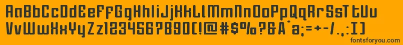 Darklighterexpand Font – Black Fonts on Orange Background