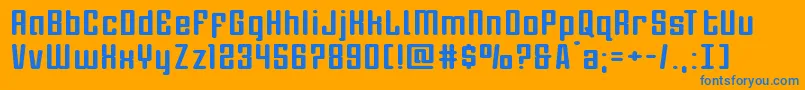 Darklighterexpand Font – Blue Fonts on Orange Background