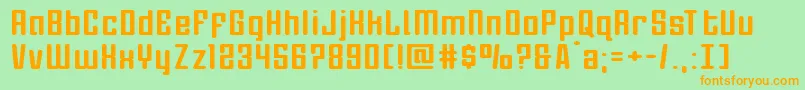 Darklighterexpand Font – Orange Fonts on Green Background