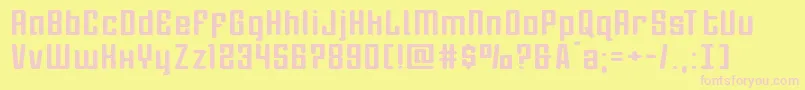 Darklighterexpand Font – Pink Fonts on Yellow Background