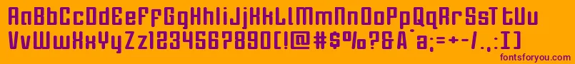 Darklighterexpand Font – Purple Fonts on Orange Background