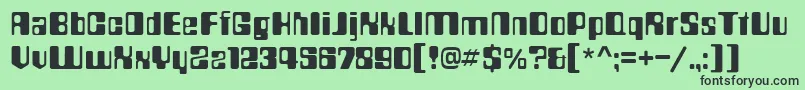 フォントCountdownNormal – 緑の背景に黒い文字