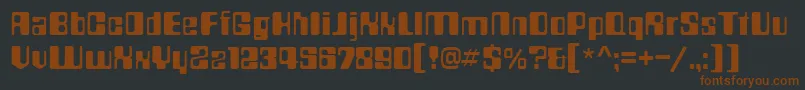 CountdownNormal Font – Brown Fonts on Black Background