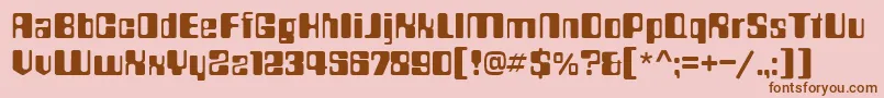 フォントCountdownNormal – ピンクの背景に茶色のフォント