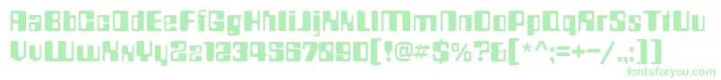 CountdownNormal Font – Green Fonts on White Background