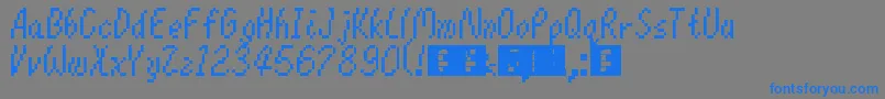 Mario64 Font – Blue Fonts on Gray Background