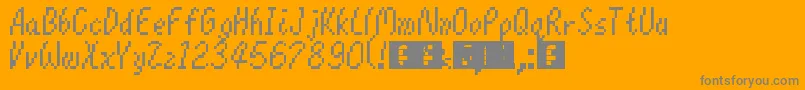 Mario64 Font – Gray Fonts on Orange Background