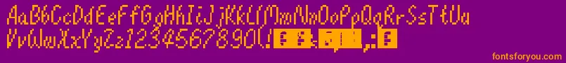 Mario64 Font – Orange Fonts on Purple Background