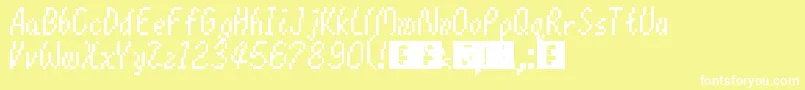 Mario64 Font – White Fonts on Yellow Background