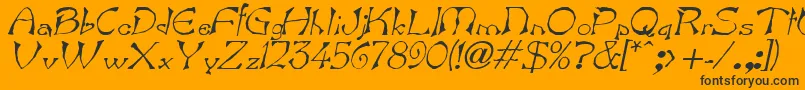 BartItalic Font – Black Fonts on Orange Background