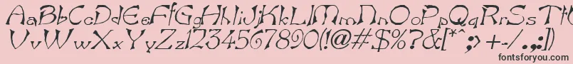 BartItalic Font – Black Fonts on Pink Background