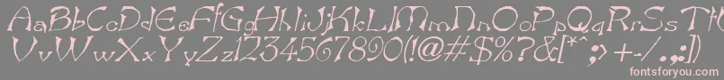 BartItalic Font – Pink Fonts on Gray Background