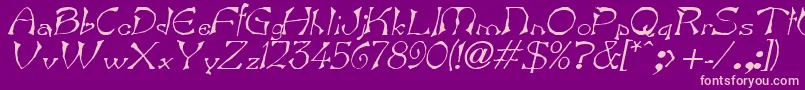 BartItalic-Schriftart – Rosa Schriften auf violettem Hintergrund