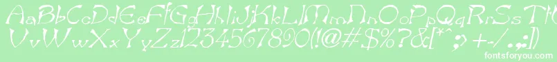 BartItalic Font – White Fonts on Green Background