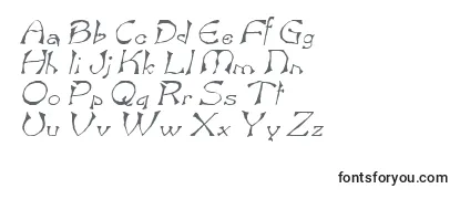 Überblick über die Schriftart BartItalic