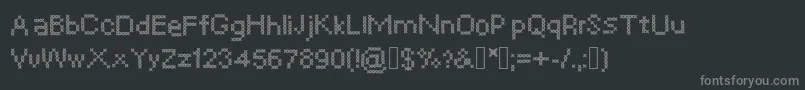 フォントCrosssew – 黒い背景に灰色の文字