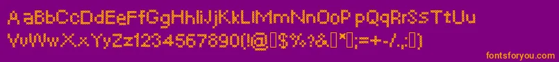 Шрифт Crosssew – оранжевые шрифты на фиолетовом фоне