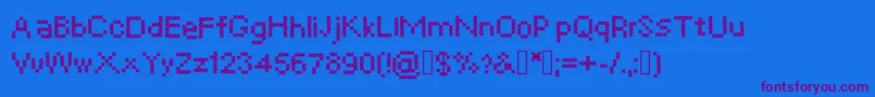 Шрифт Crosssew – фиолетовые шрифты на синем фоне