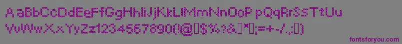 Шрифт Crosssew – фиолетовые шрифты на сером фоне