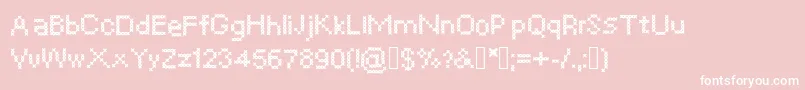 フォントCrosssew – ピンクの背景に白い文字