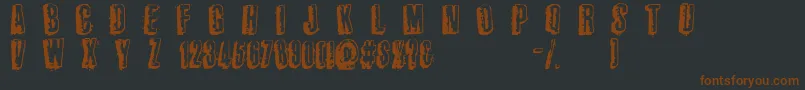 Tworldbuzz-fontti – ruskeat fontit mustalla taustalla