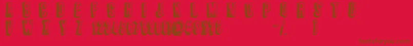 Tworldbuzz Font – Brown Fonts on Red Background