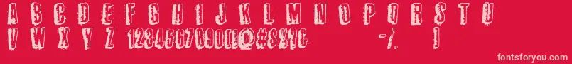 Tworldbuzz Font – Pink Fonts on Red Background