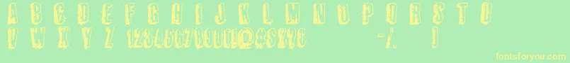 Tworldbuzz Font – Yellow Fonts on Green Background