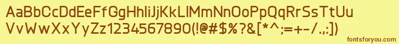 Шрифт KnulBold – коричневые шрифты на жёлтом фоне