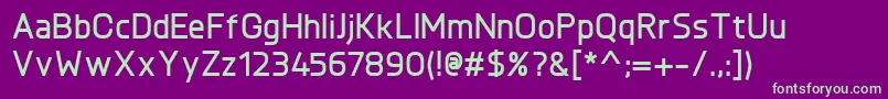 Шрифт KnulBold – зелёные шрифты на фиолетовом фоне