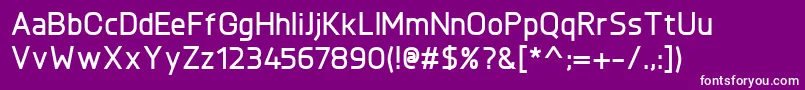 フォントKnulBold – 紫の背景に白い文字