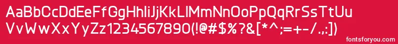 KnulBold Font – White Fonts on Red Background