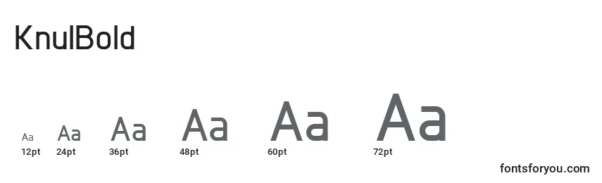KnulBold Font Sizes