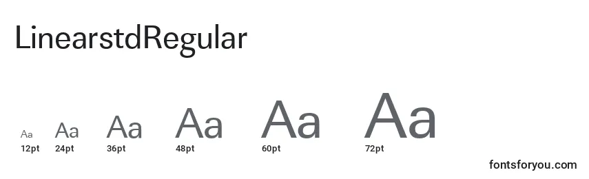 Размеры шрифта LinearstdRegular