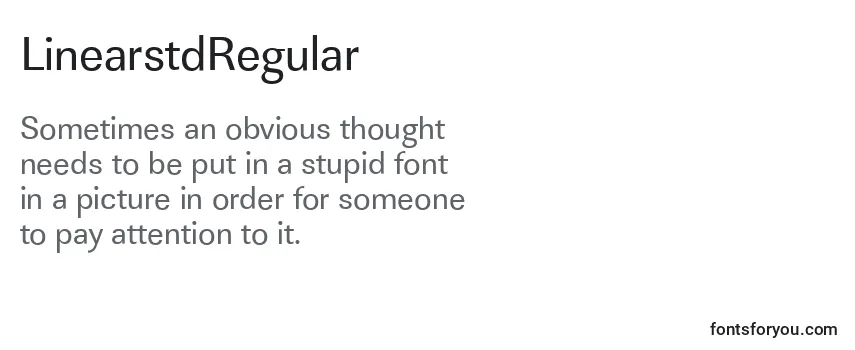 Review of the LinearstdRegular Font
