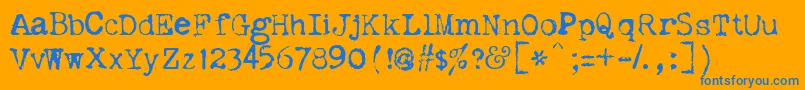 DislexiE Font – Blue Fonts on Orange Background