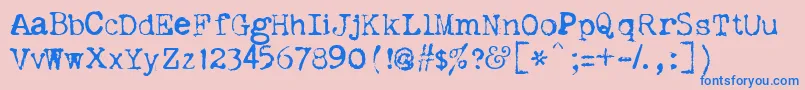 DislexiE Font – Blue Fonts on Pink Background