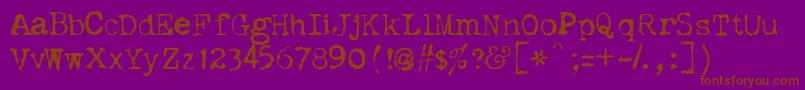 DislexiE Font – Brown Fonts on Purple Background